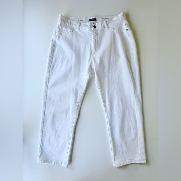 DL1961 Riley Boyfriend Straight Cut Cropped Length Jean in White Size 30 - Picture 2 of 13